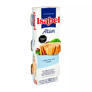 Atún Isabel Lomitos En Agua X 80gr 3 Unidades