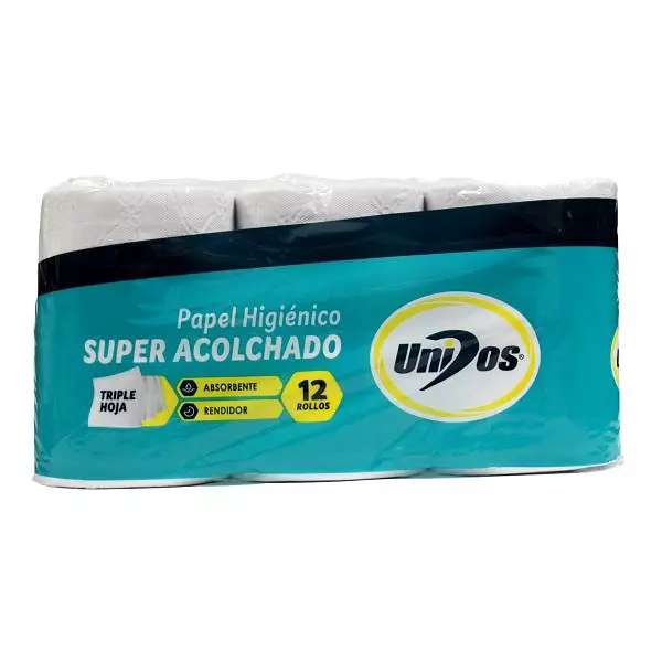 Papel Higiénico Unidos Triple Hoja X 12 Unidades