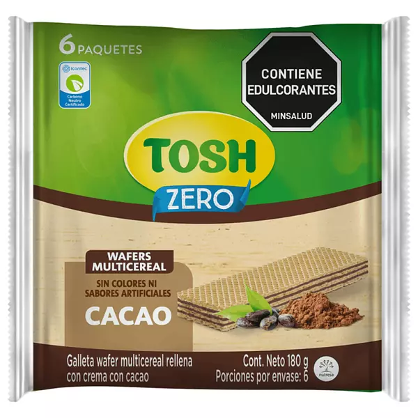 Galleta Tosh Wafer Cacao X 6 Paquetes