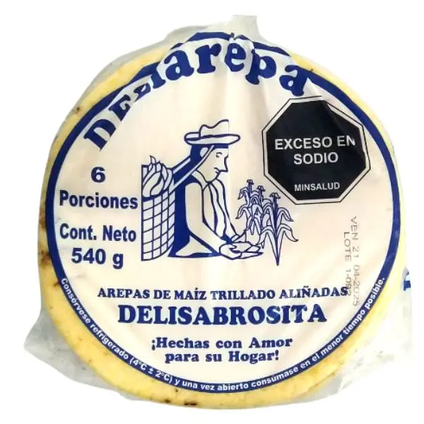 Arepas Deliarepa Delisabrosita X 6 Unidades