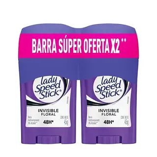 Desodorante Lady Speed Stick Floral X 45gr 2 Unidades