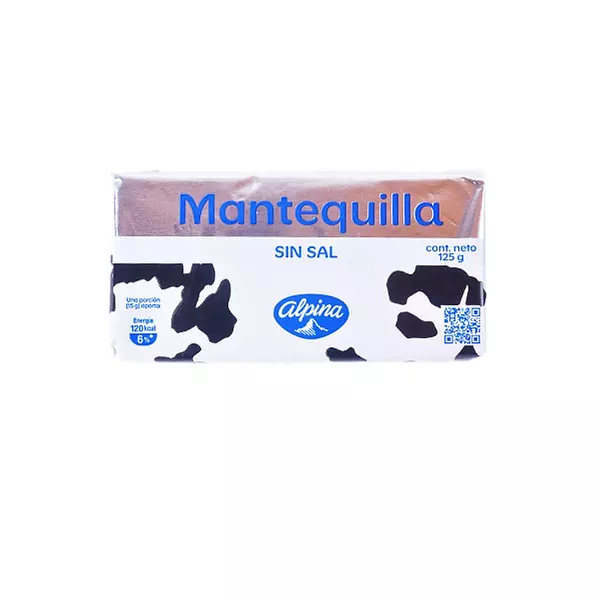 Mantequilla Alpina Sin Sal X 125gr