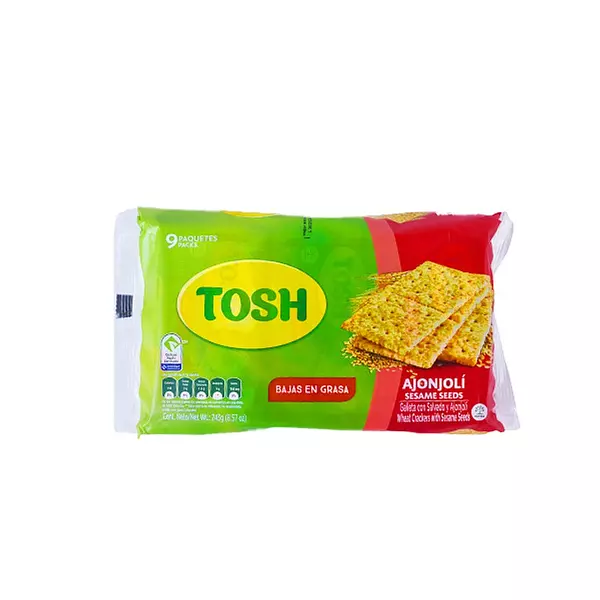 Galleta Tosh Light X 243grs 9und Ajonjoli