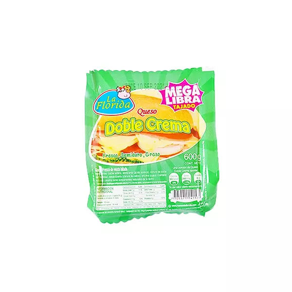 Queso Doble Crema La Florida X 600gr