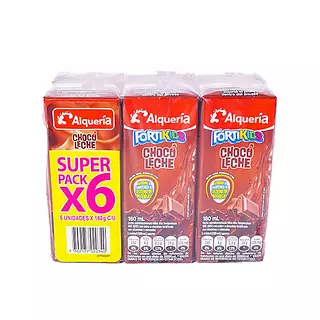 Leche Alquería Achocolatada X 180gr 6 Unidades