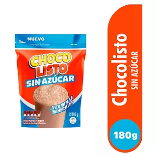 Chocolisto Sin Azúcar Adicionada X 180g