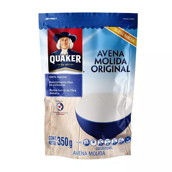 Avena Quaker X 350 Grs Molida D/P Und
