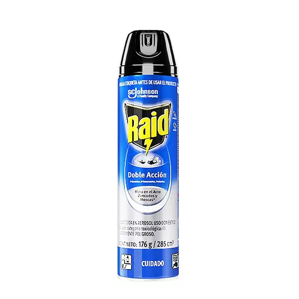 Insecticida Raid X 285 Grs Doble Accion