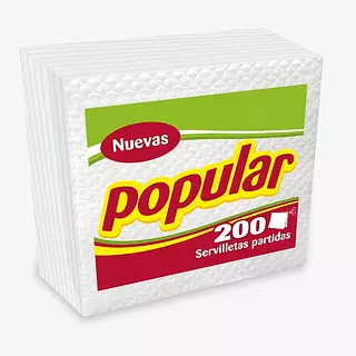 Servilleta Popular Precortada X 200 Unds
