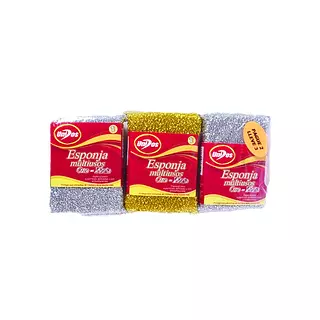 Esponja Unidos Oro Plata 2x3 Unds